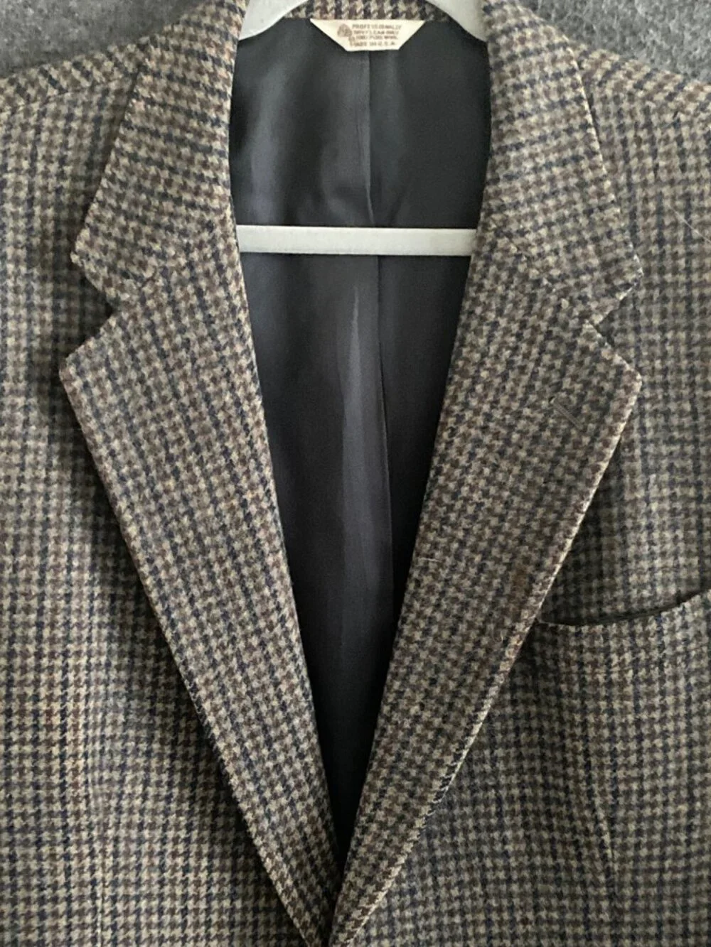 HARRIS Tweed ASHBY THORNTON APEX WOOL Sport Coat Jacket Brown Lined Men 46 L USA - Picture 7 of 16